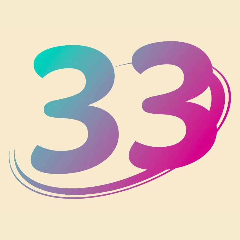 Nummer 33 mehrfarbig