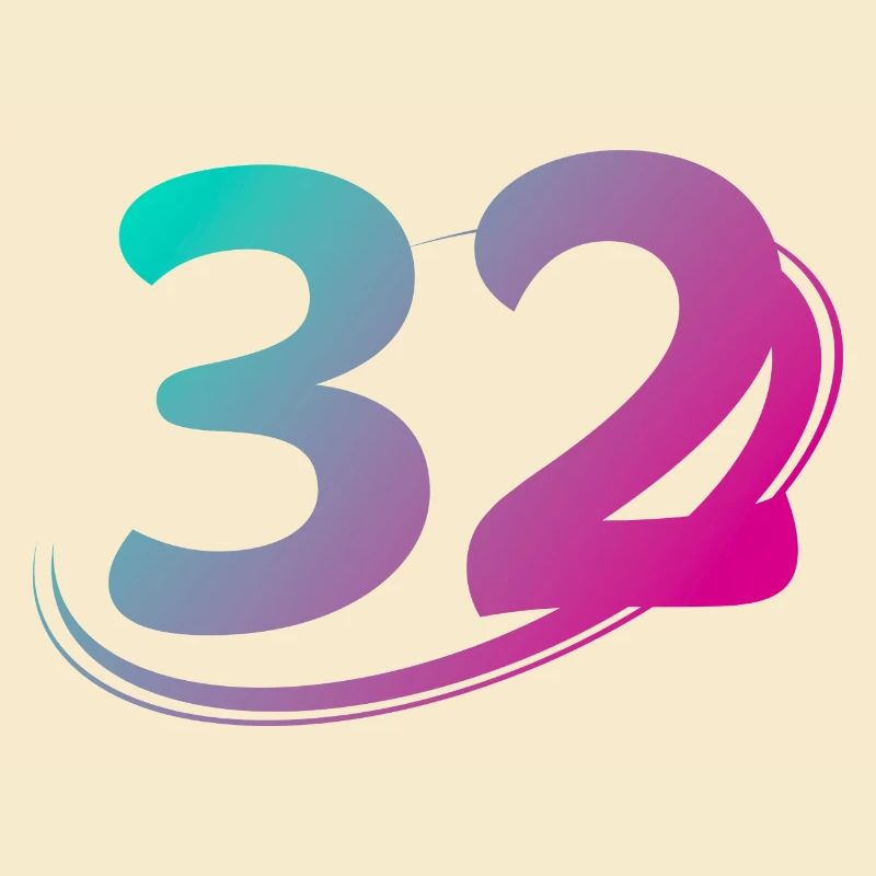 Number 32 multicolor