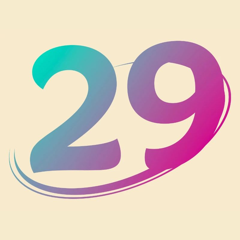 Number 29 multicolor