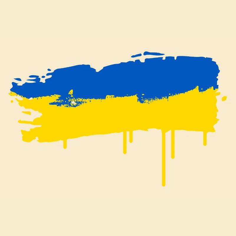 Drapeau bleu et jaune en style éclaboussure