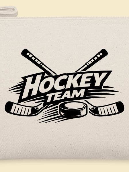 Hockey Team Schläger Puck Schwarz