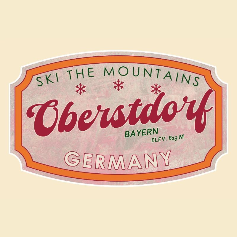 Oberstdorf Bavaria Retro Ski-Marke