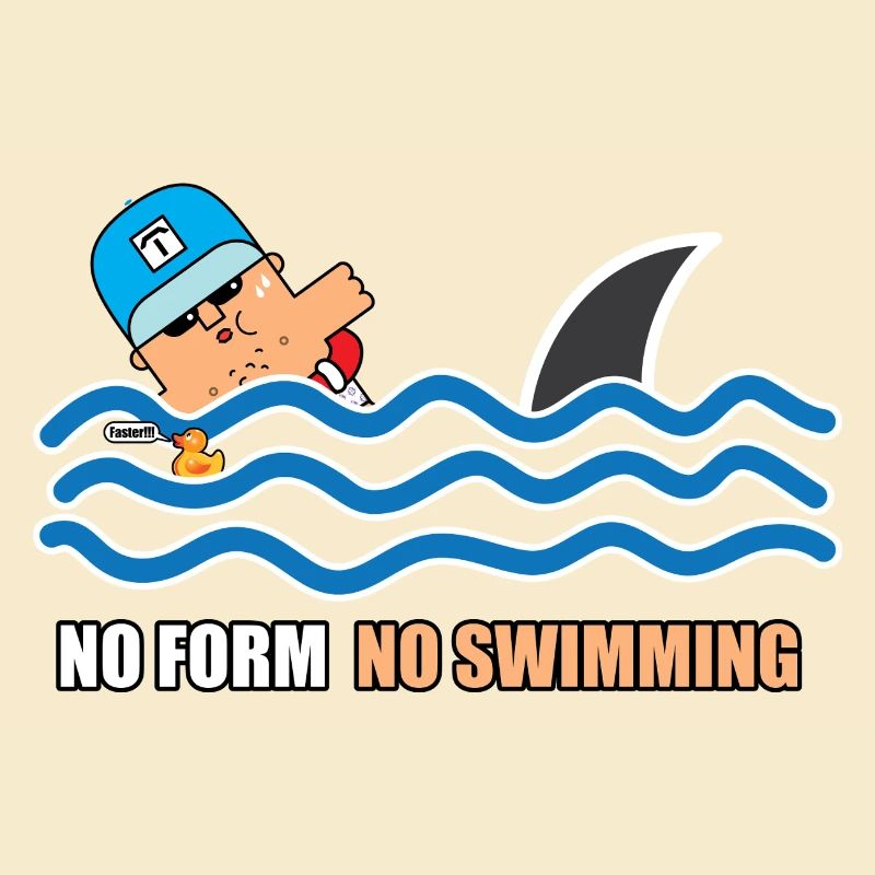 Dessin animé sans forme : pas de natation