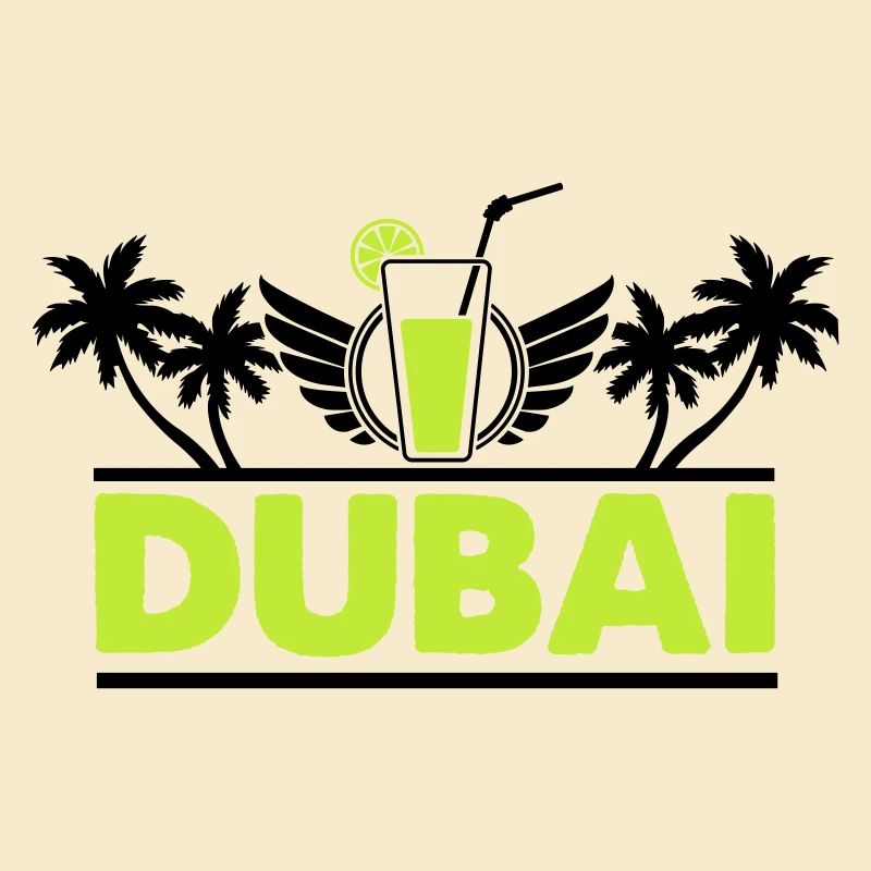 Logo néon de la boisson au citron vert de Dubaï