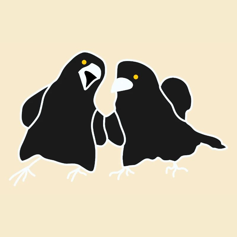 Minimalistisches Raven-Duo