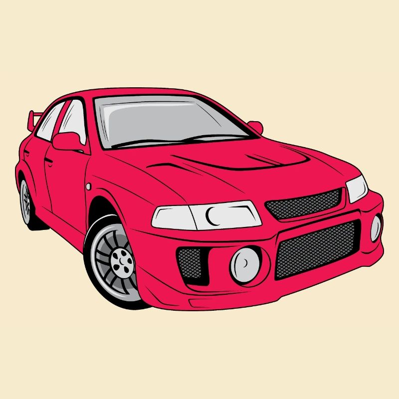 Retro rotes Auto