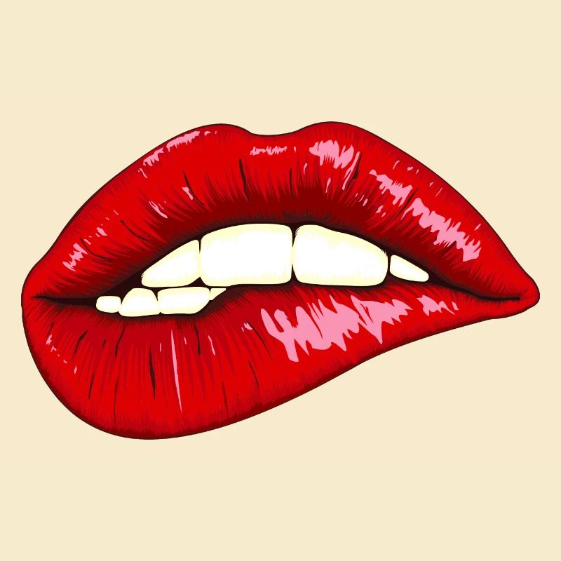 Expressive lips with shine