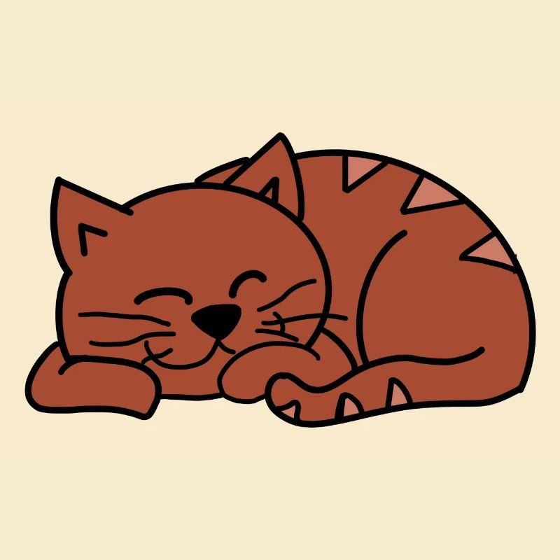 Red sleeping cat