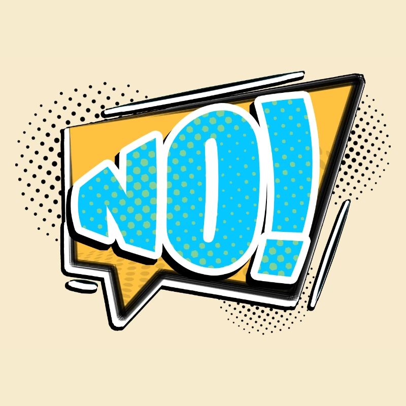 Non! Style bande dessinée Bubble Graffiti Lettrage