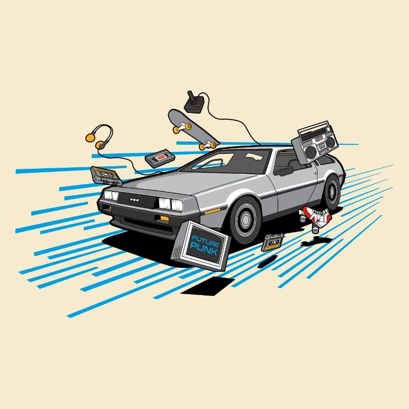 Delorean Oldtimer Youngtimer Retro Future blue 80s