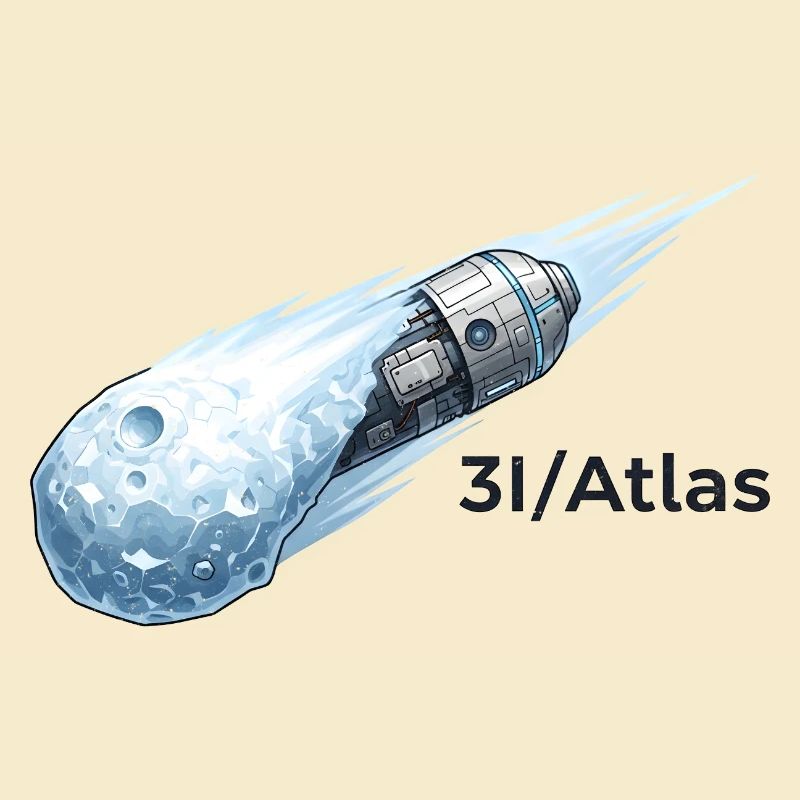Vol d'une comète dans l'espace