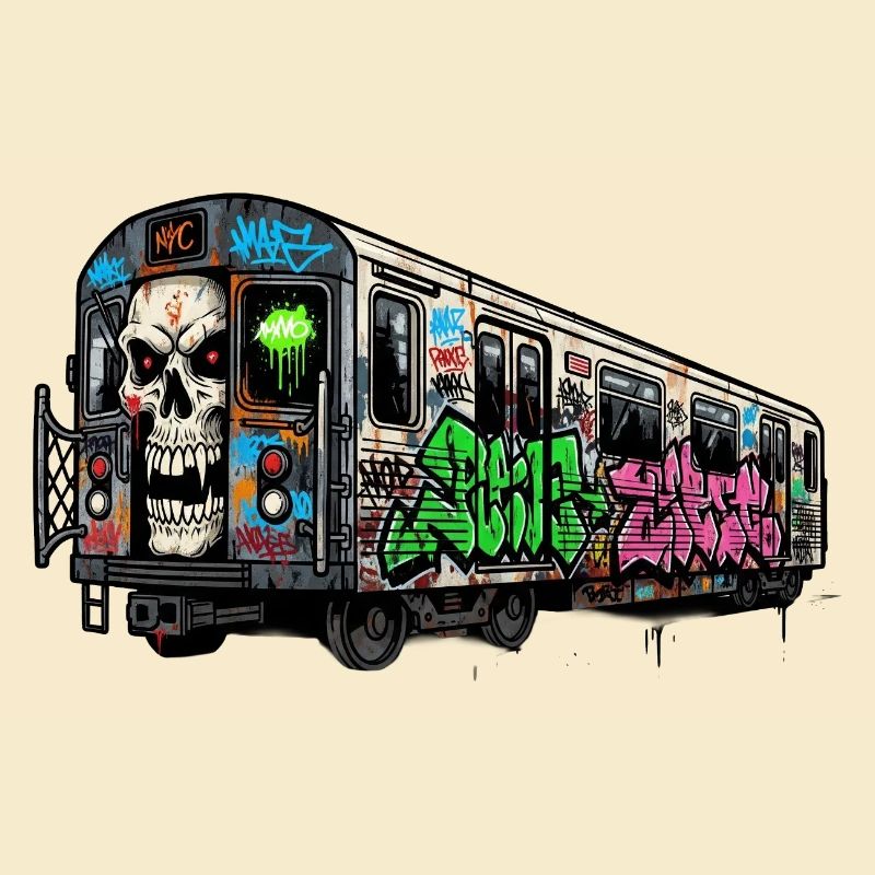 Graffitis sur le trafic du métro