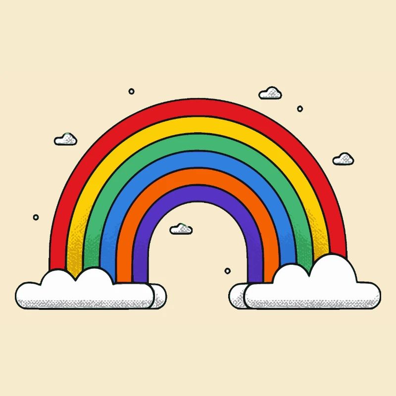 Rainbow on clouds