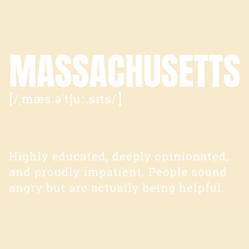 Massachusetts Großformat Typo