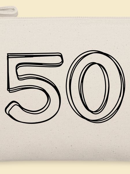 Zahl 50 handgezeichnet