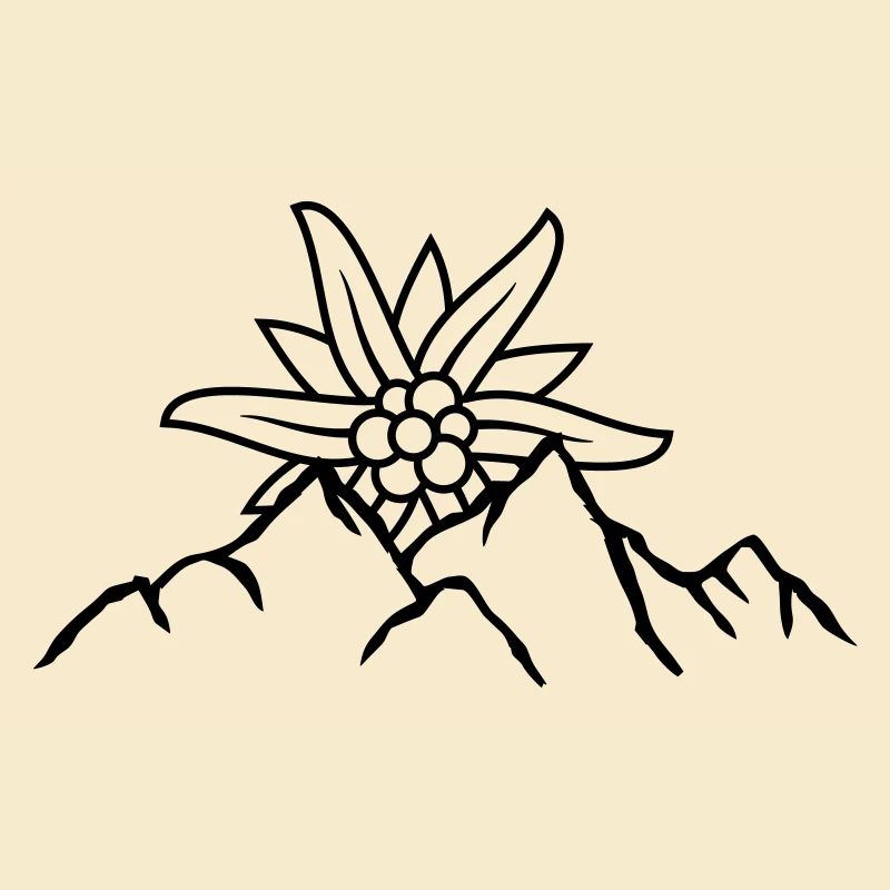 Logo sun mountain flower