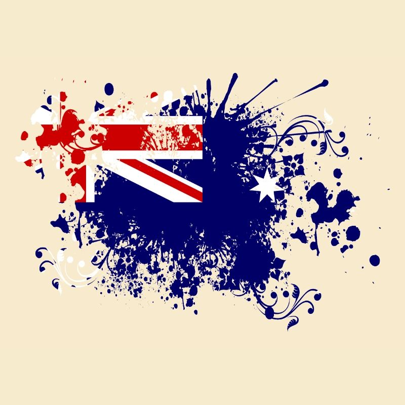 Australia flag paint splashes down under