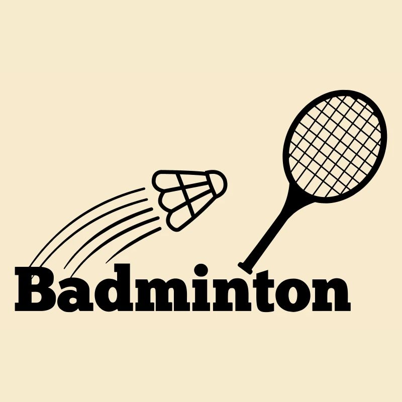 Badmintontext mit Shuttle und Schläger