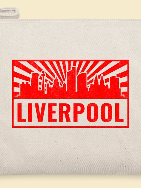 Liverpool Skyline in Red Rays