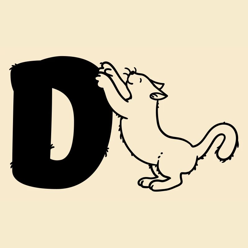 Katze Buchstabe D