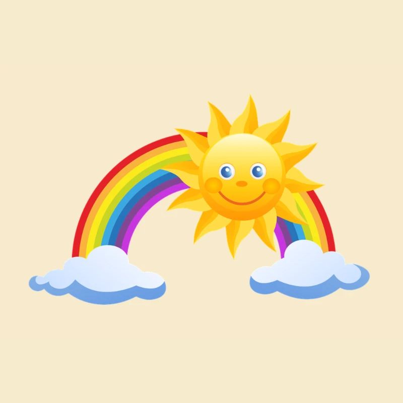 Sonne, Regenbogen, Wolken