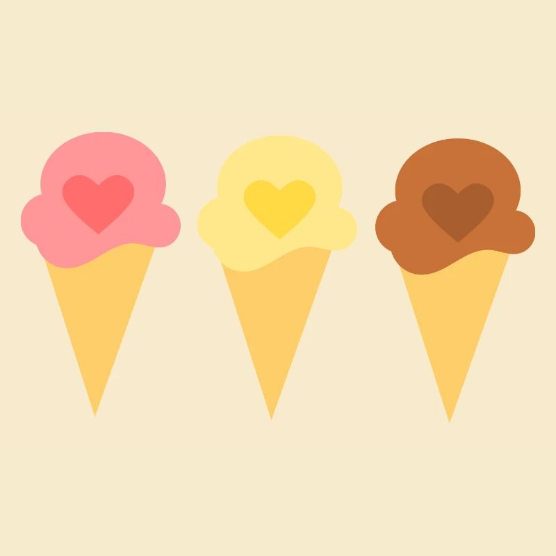 Eis Herz Eiscreme Erdbeereis Eisdiele Geschenk