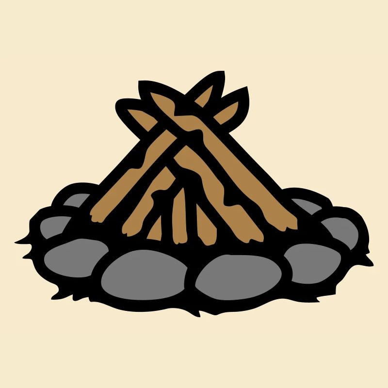 Campfire without fire Camping