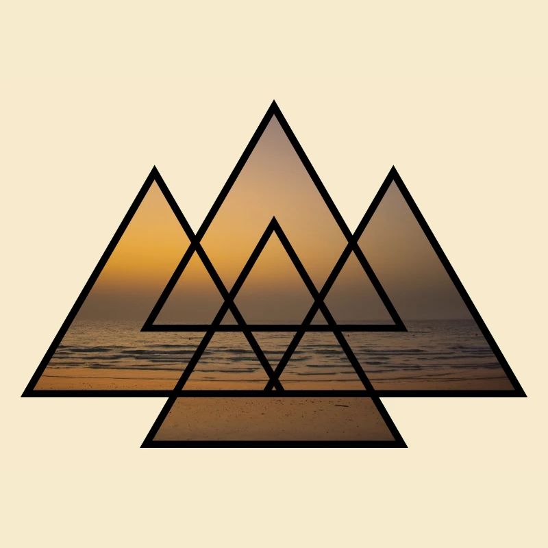 T-Shirt Triangle Plage Vacances Mer Cadeaux Vacances
