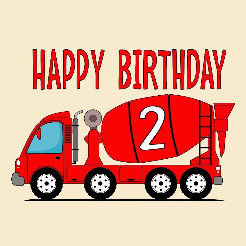 Concrete Mixer Happy Birthday 2