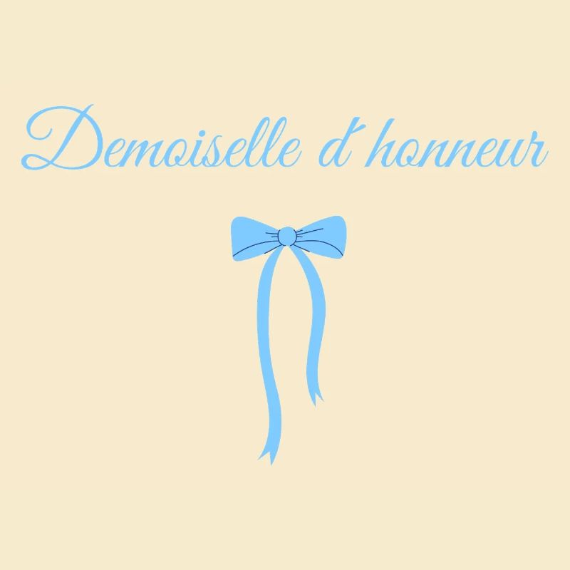 Blaue Schleife Brautjungfer