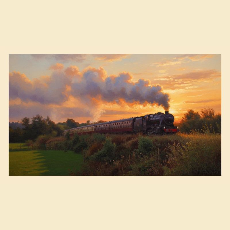 Sunset Steam Train