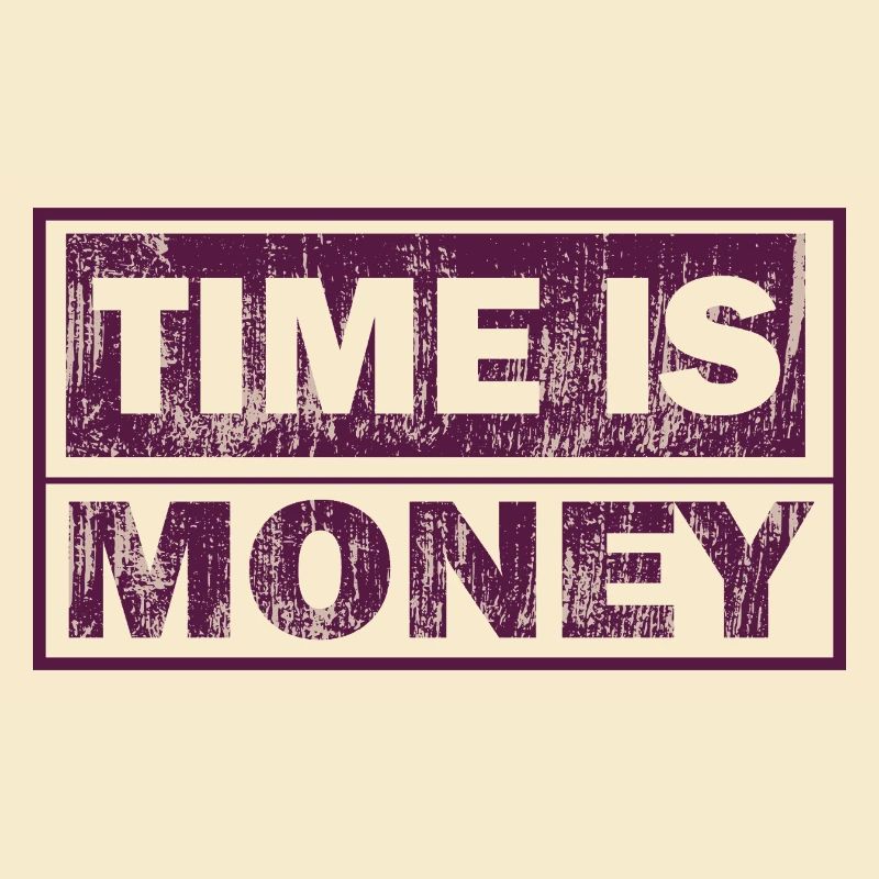 Le temps, c’est de l’argent – impression de texte graphique