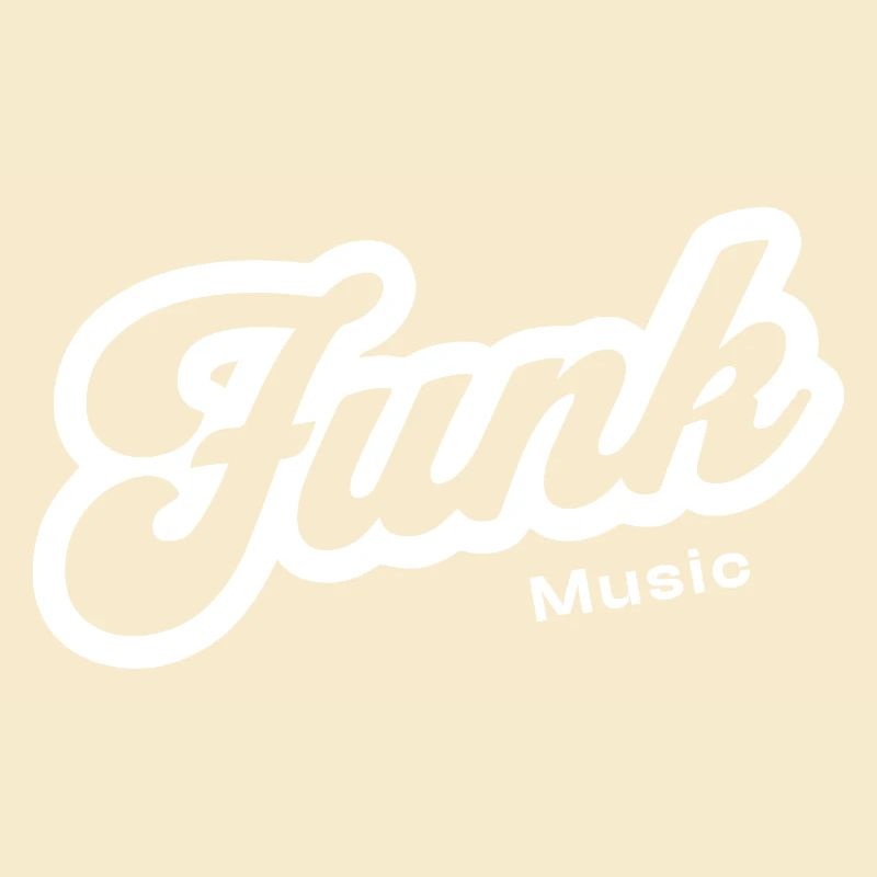 Logo du script rétro de la musique funk