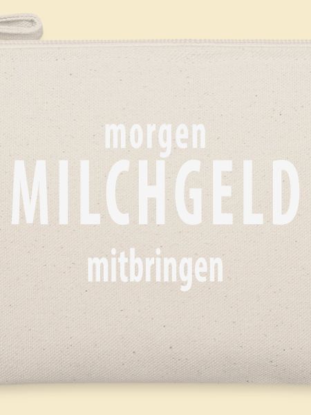 Milchgeld mitbringen Retro Spruch Schule