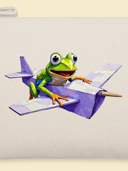 Crazy Frosch-Pilot auf Papierflieger