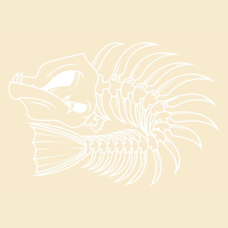 Fish bones herringbone fish skeleton