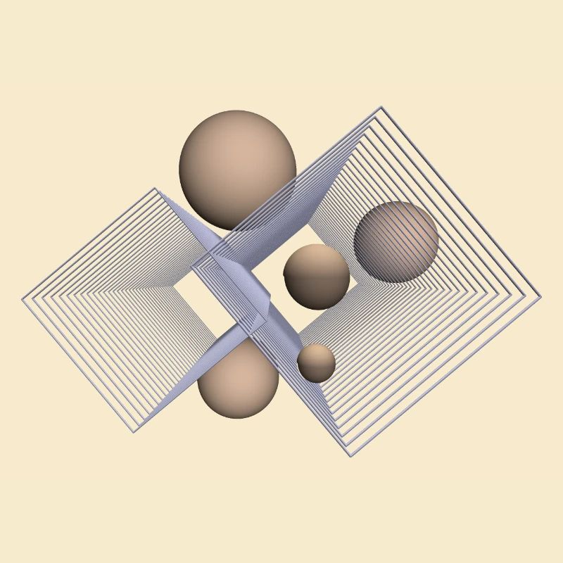 beige und 3D