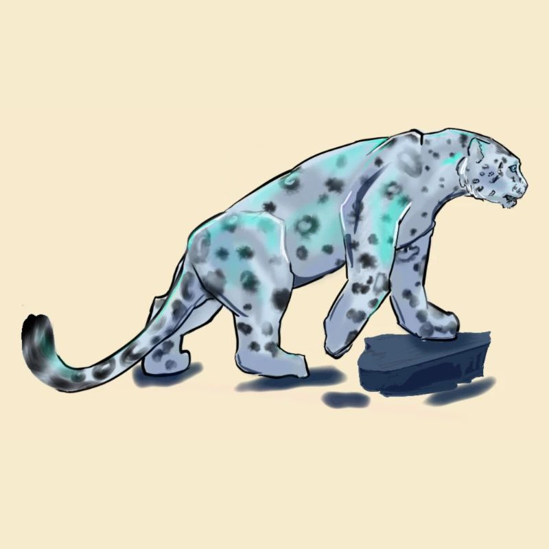 Blauer Schneeleopard