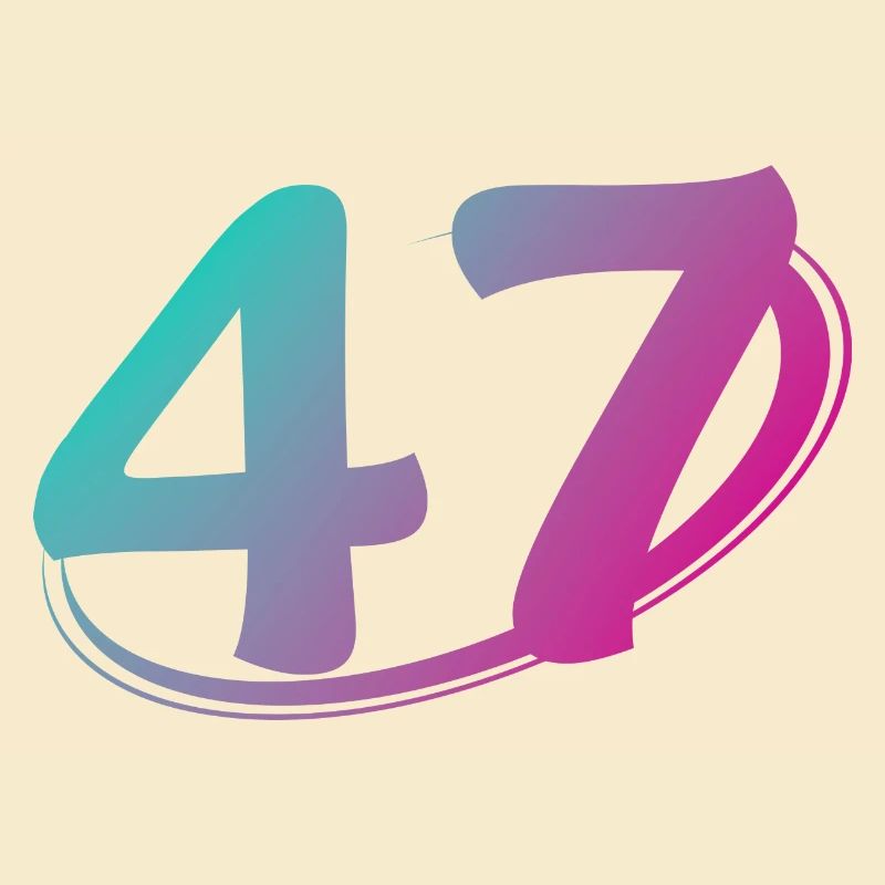 Numéro 47 multicolore