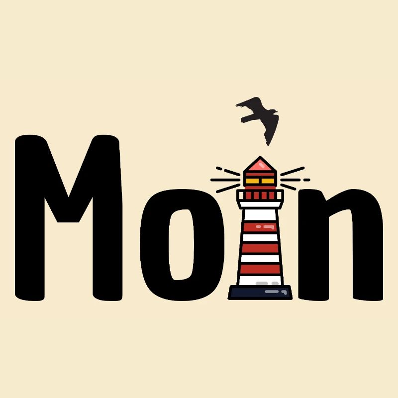 Moin Leuchtturm Möwe