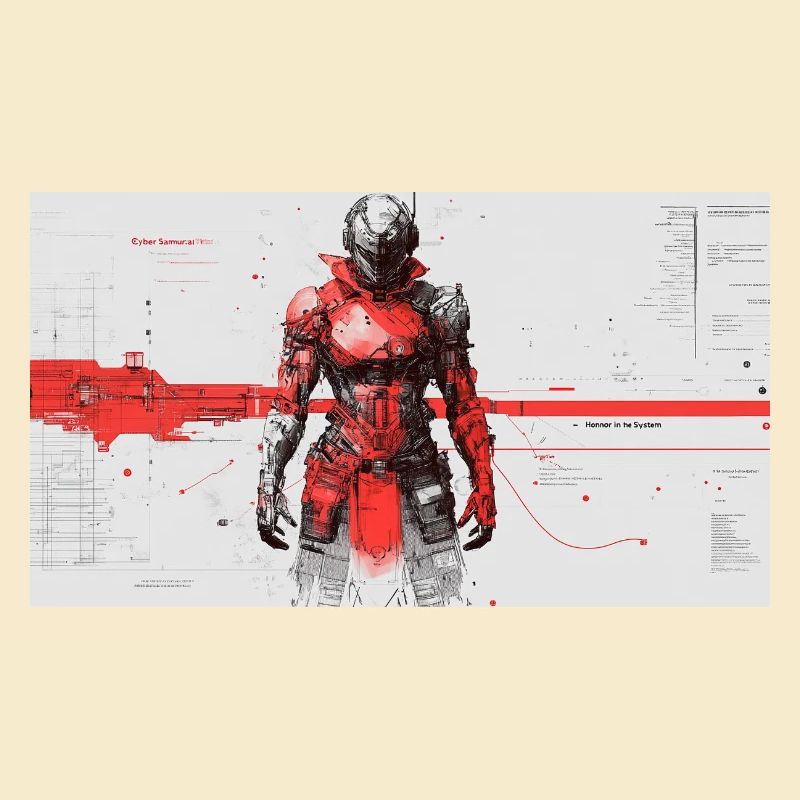 Futuristischer Cyber-Samurai