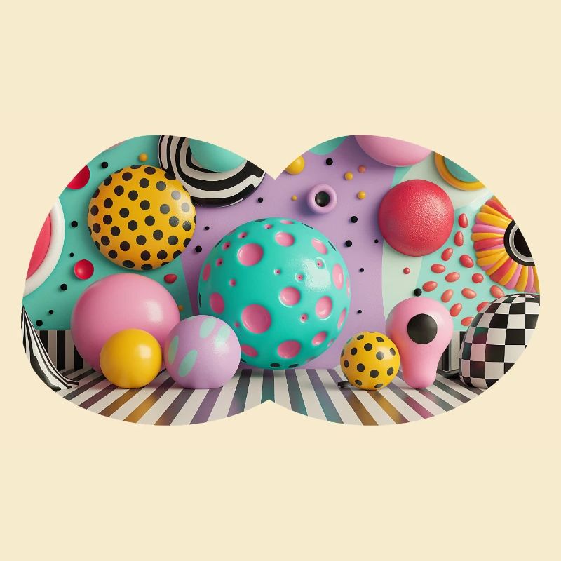 Bunte 3D-Polka-Dot Kunstwelt