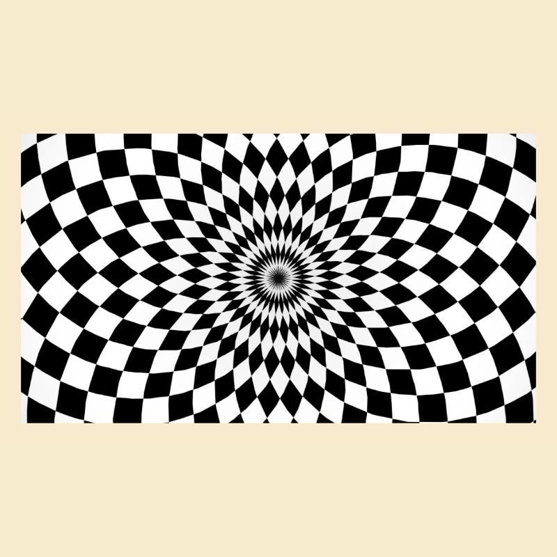 Optical Vortex Checker Illusion