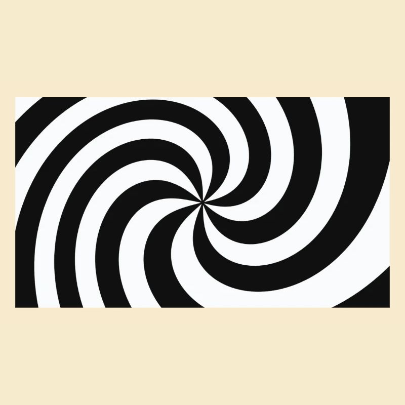 Spiral Noir et Blanc hypnotique