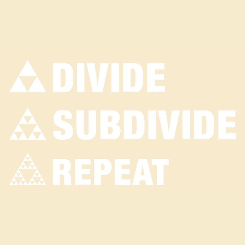 Dreieck Fraktal Geometrie Divide Subdivide Repeat