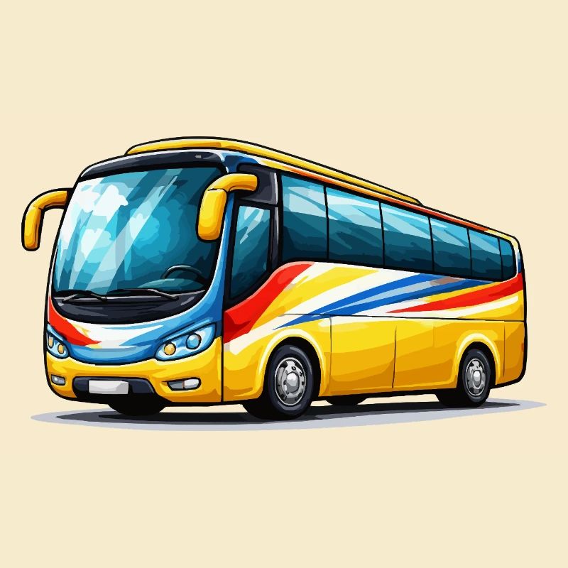 Reisebus Kunstdruck