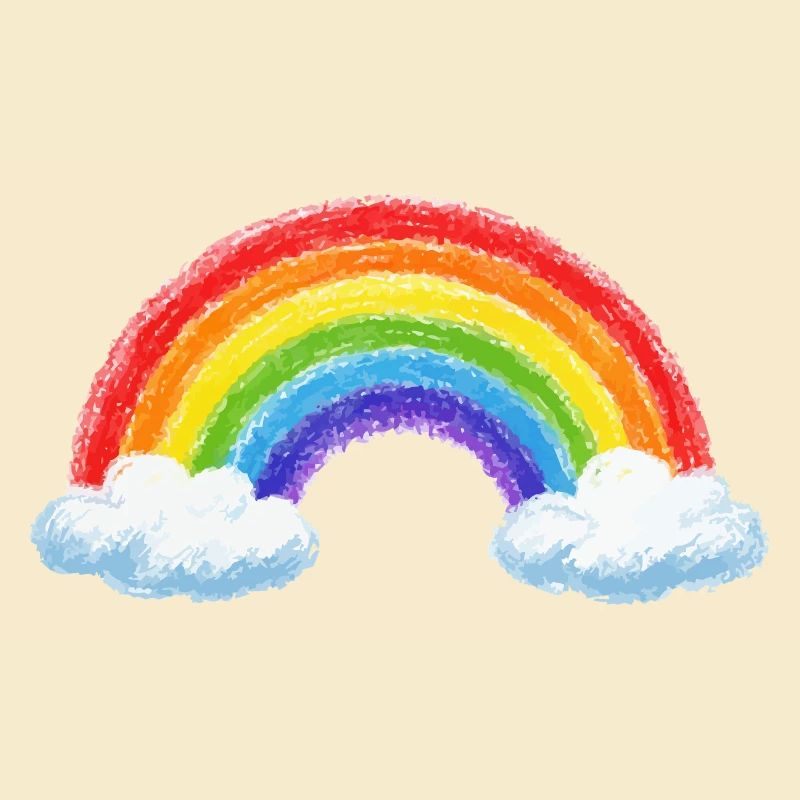 Regenbogen über Wolken