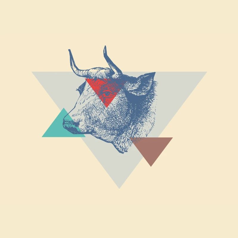 Conception de triangle de vache