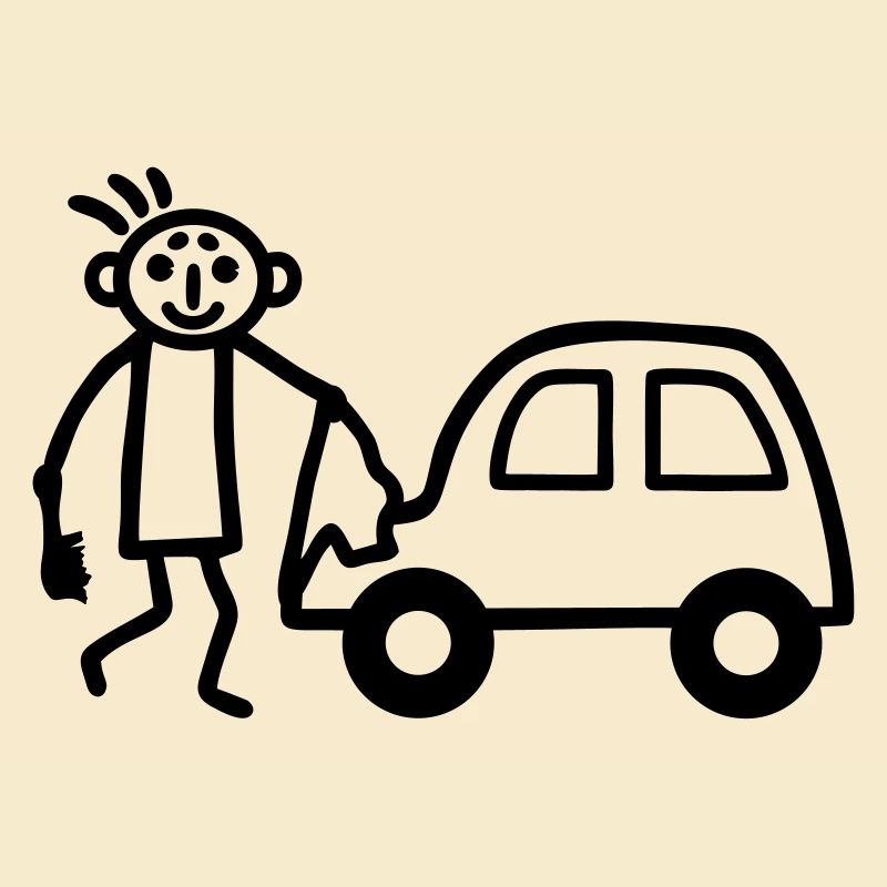 Strichmännchen Autowäsche