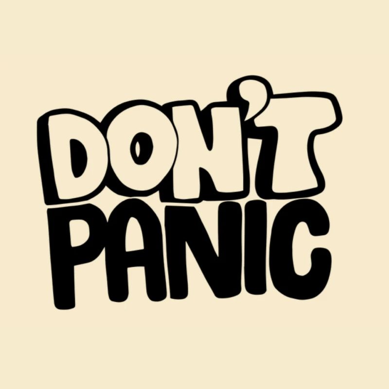 DONT PANIC Design Keep calm